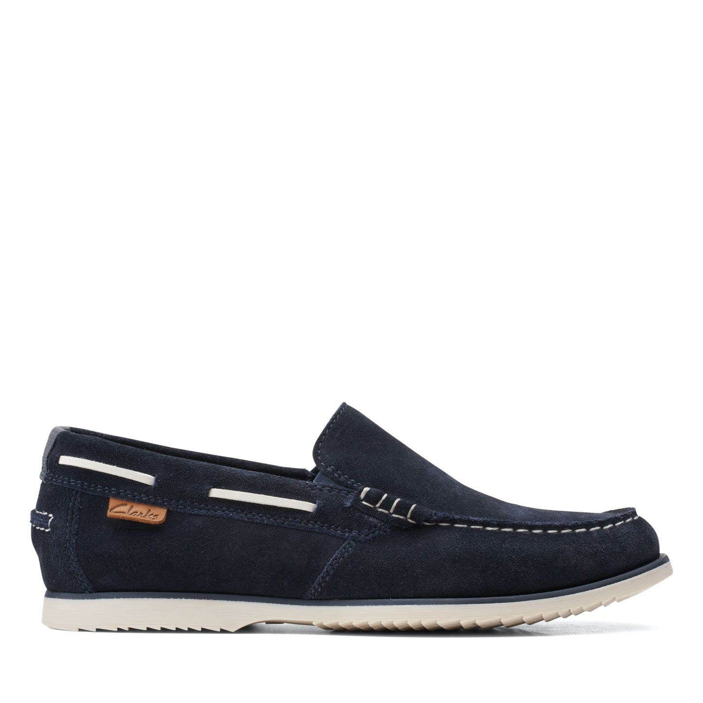 Clarks Homme Noonan Step Chaussure Bateau, Suede Bleu Marine, 42 EU