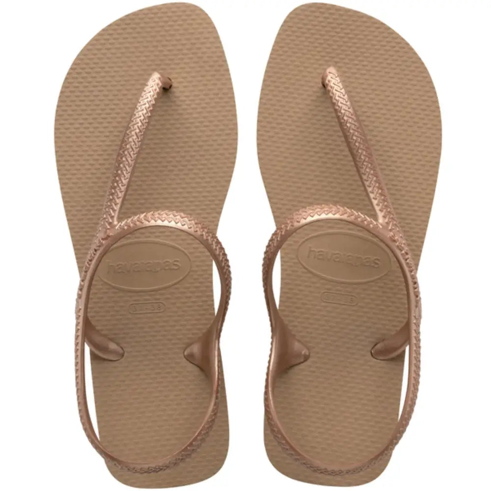 Havaianas - Flash Urban Sandales Confortables Élégantes et Polyvalentes Fermeture à la Cheville Lanières Métallisées