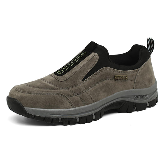 ACosySch Chaussure de Marche Homme sans Lacets Baskets de randonnée en Plein air Chaussures de randonnée à Enfiler pour Homme Chaussures orthopédiques Chaussures légères pour Le Travail