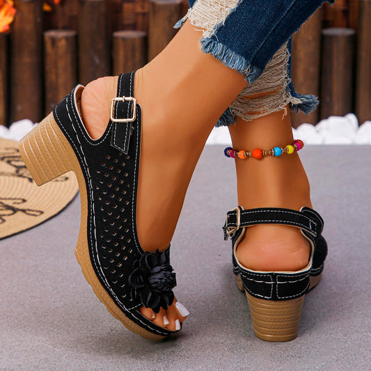 2025 Sandales Orthopédique Femmes été Bout Ouvert Confortables Plateforme Pantoufles Semelle Souple Chaussures Faux Cuir Antidérapantes Respirantes Bohême Sandales avec Talon Bloc Sparkle
