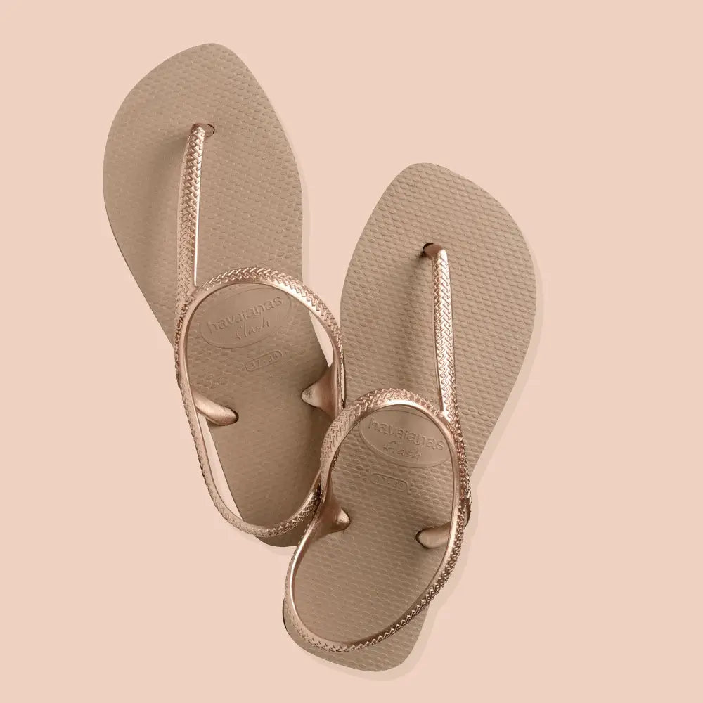 Havaianas - Flash Urban Sandales Confortables Élégantes et Polyvalentes Fermeture à la Cheville Lanières Métallisées